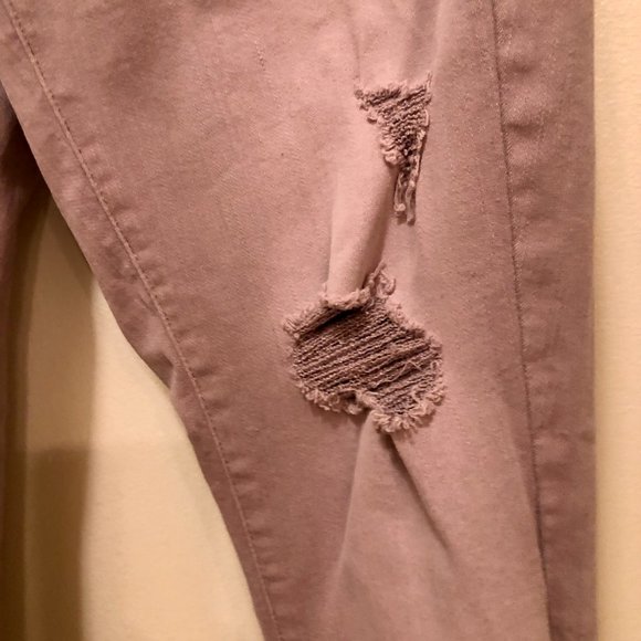 Mossimo High-Rise Light Purple Distressed Skinny Jeans 27 waist/4 regular - Picture 2 of 5